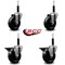 Service Caster 4'' Phenolic Wheel Swivel 3/4'' Expand Stem Caster Set 2 Brakes, 4PK SCC-EX20S414-PHS-2-PLB-2-34 - alternate 5